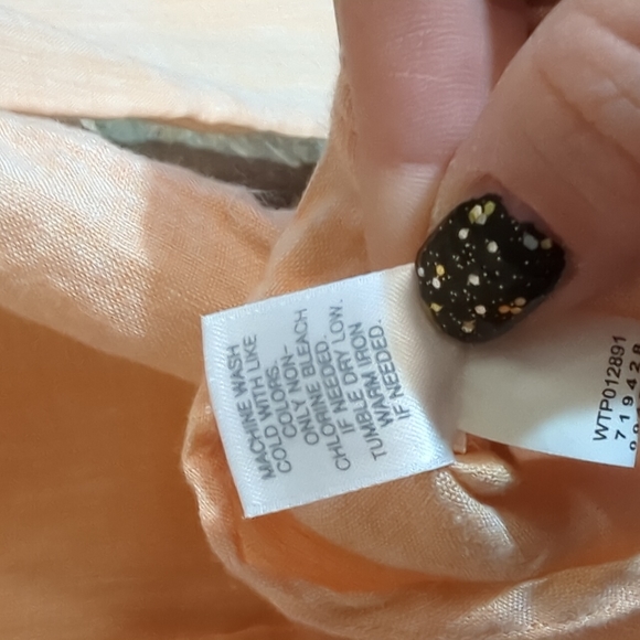 J. Jill Love Linen Button Down Shirt in Peach, size M - Picture 8 of 10